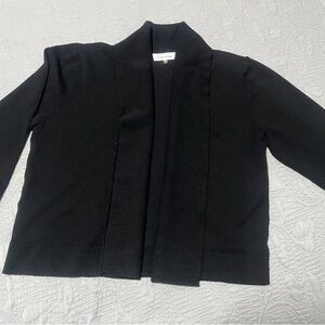 Calvin Klein Classic Black Open-Front Cardigan